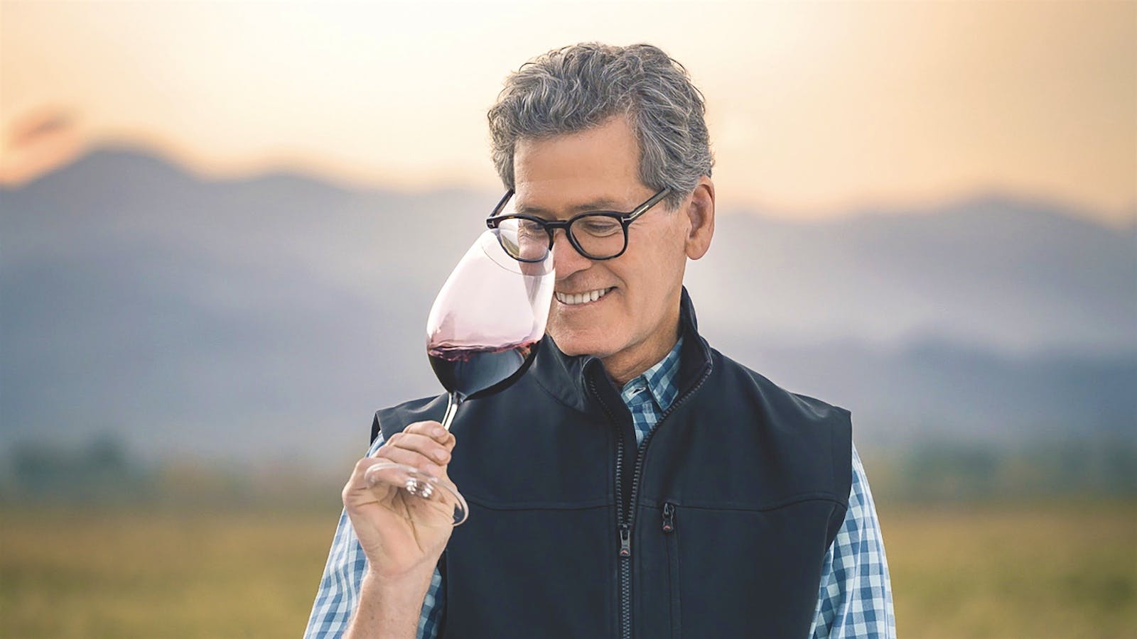 Paul Hobbs tastes a glass of Malbec in his Mendoza vineyard.