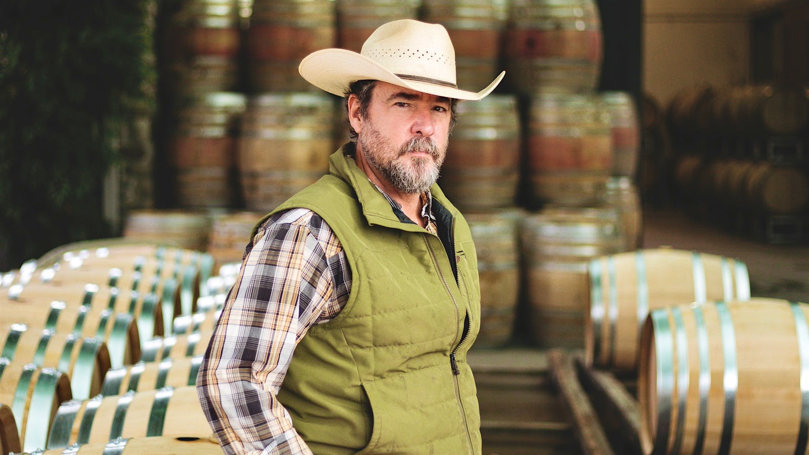 Jason Kesner in the barrel room of Kistler in Sonoma, California