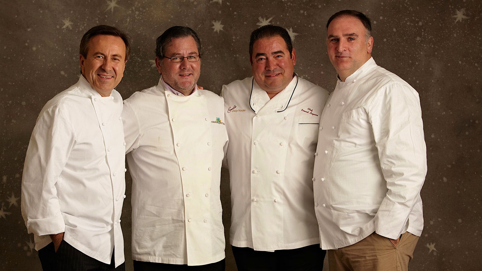 Chefs Daniel Boulud, Charlie Trotter, Emeril Lagasse and José Andrés at the 2011 New York Wine Experience.