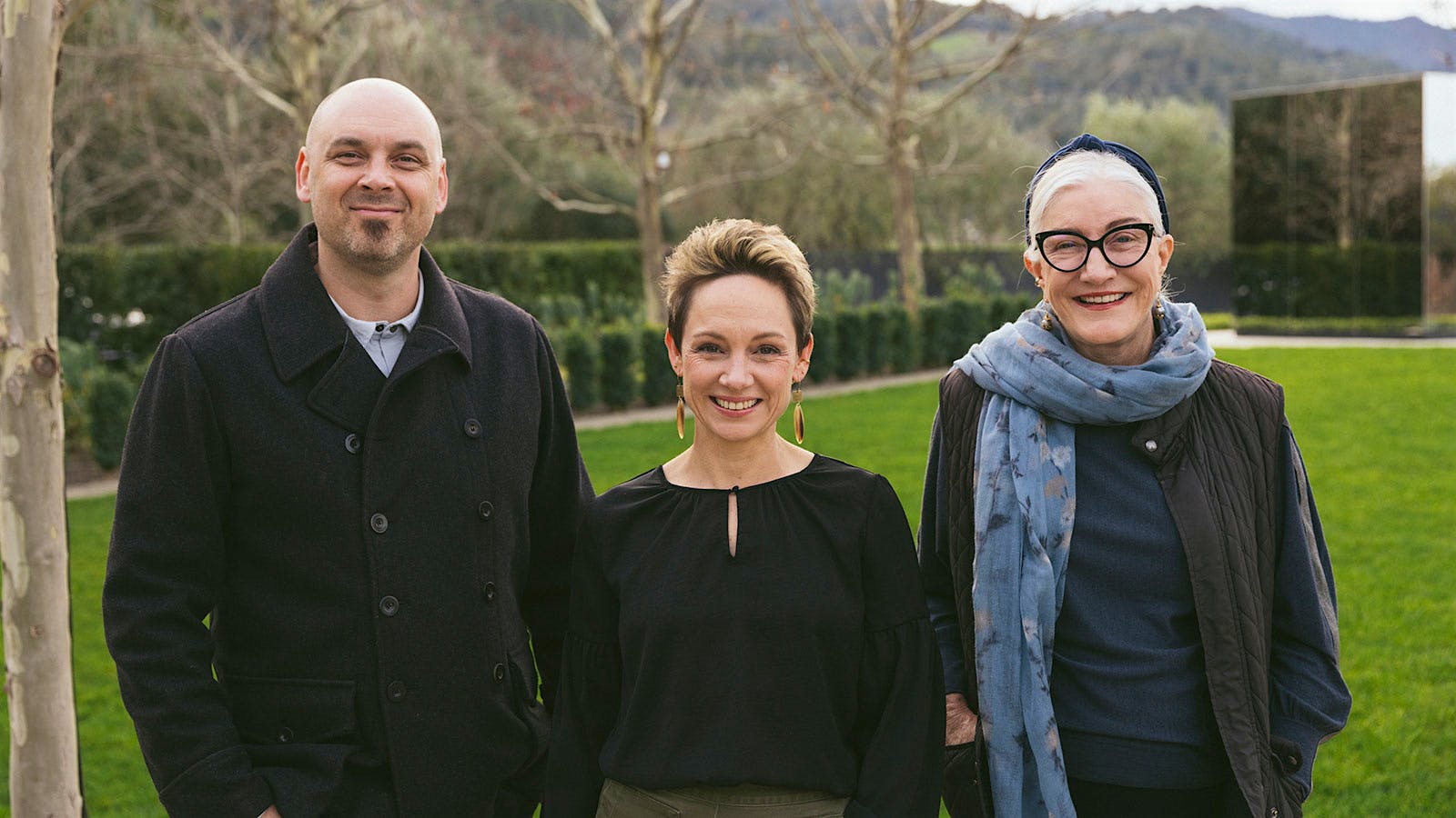 Nigel Kinsman, Shae Kinsman and Suzanne Deal Booth in Napa Valley