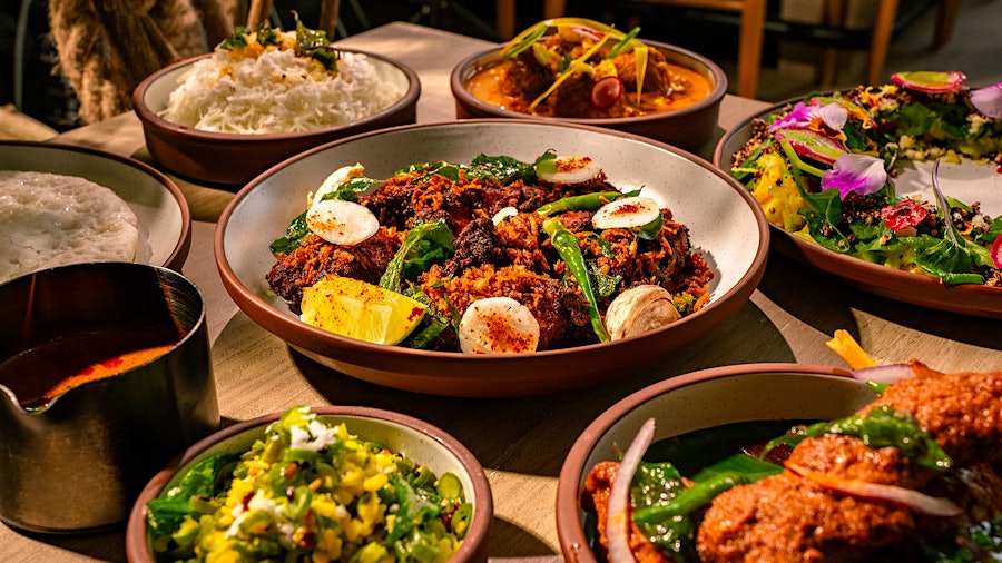 Award of Excellence winner Copra in San Francisco is inspired by the cuisines of Sri Lanka and India’s southernmost states.