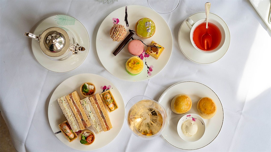 Relax and unwind with afternoon tea and bubbles at Wintergarten in Baden-Baden, Germany.