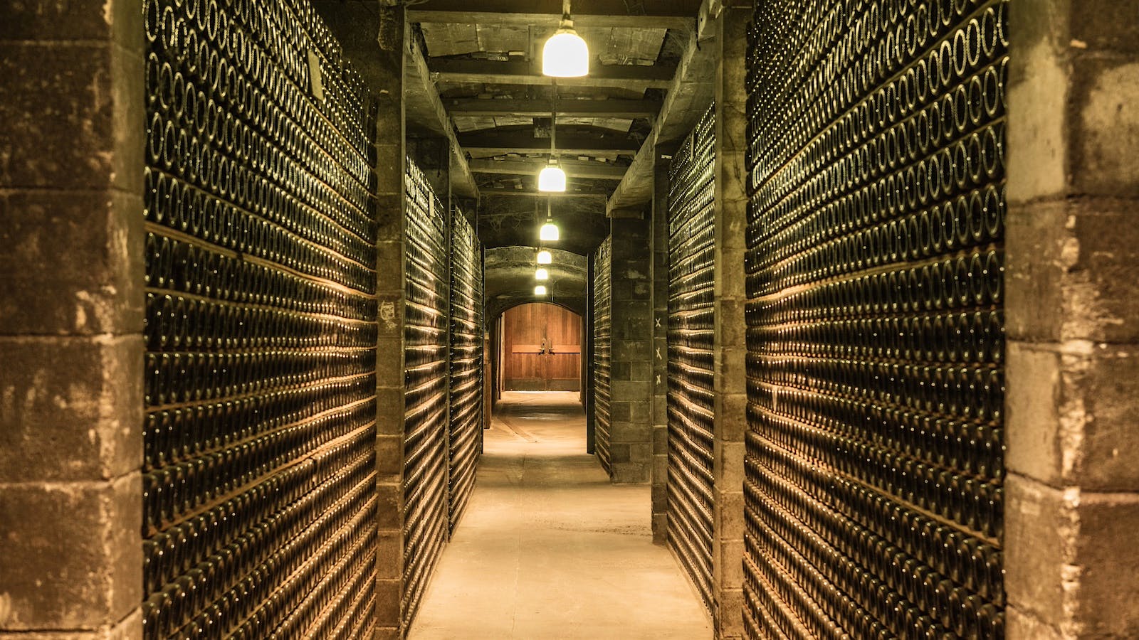 The underground caves at Schramsberg in Napa Valley, California